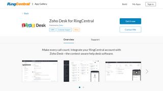 
                            5. Zoho Desk App Integration for RingCentral | RingCentral App Gallery