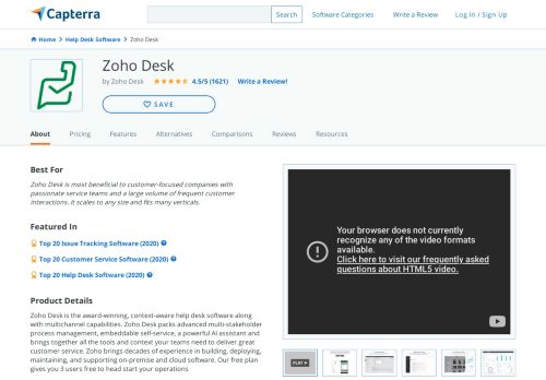 
                            12. Zoho Desk Reviews and Pricing - 2019 - Capterra
