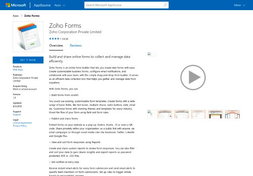 
                            12. Zoho Forms - Microsoft AppSource