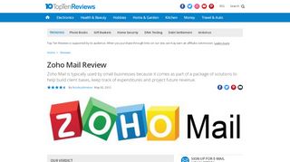
                            13. Zoho Mail Review - Pros, Cons and Verdict - Top Ten Reviews