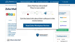 
                            12. Zoho Mail Reviews: Overview, Pricing and Features