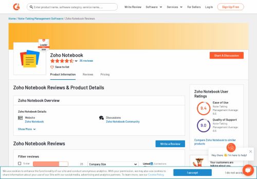 
                            12. Zoho Notebook Reviews 2018 | G2 Crowd