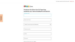 
                            3. Zoho One – Melden Sie sich für eine kostenlose Testversion an