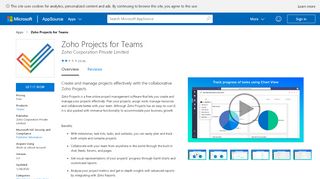 
                            10. Zoho Projects for Teams - Microsoft AppSource