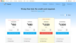
                            5. Zoho Projects Pricing plans : Free for 5 users