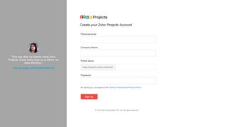 
                            6. Zoho Projects - Sign Up