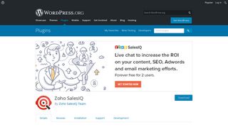 
                            3. Zoho SalesIQ | WordPress.org
