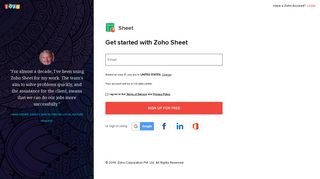 
                            1. Zoho Sheet - Log In or Sign Up for Free