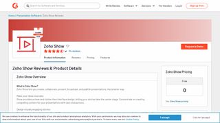 
                            9. Zoho Show Reviews 2018 | G2 Crowd
