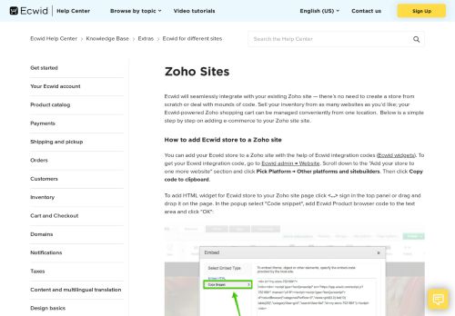 
                            13. Zoho Sites – Ecwid Help Center - Ecwid support