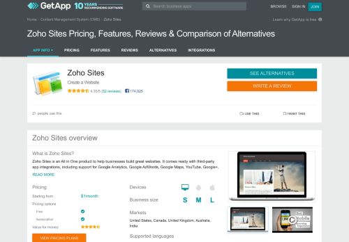 
                            10. Zoho Sites Pricing, Features, Reviews & Comparison of Alternatives ...