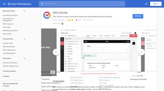 
                            11. Zoho Survey - G Suite Marketplace