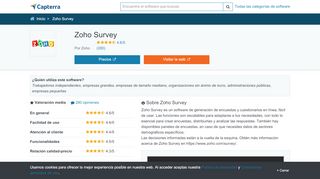 
                            12. Zoho Survey Precio, reseñas y valoraciones - Capterra