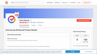 
                            13. Zoho Survey Reviews 2019 | G2 Crowd