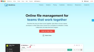 
                            13. Zoho WorkDrive | Online file management for teams
