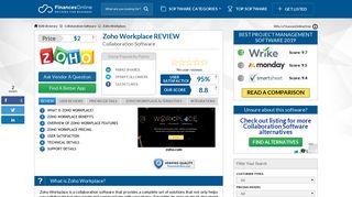 
                            8. Zoho Workplace Reviews: Overview, Pricing and Features