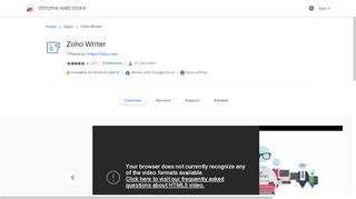 
                            8. Zoho Writer - Google Chrome