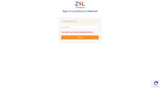 
                            2. ZOL Sign in to continue to Webmail - ZOL WebMail