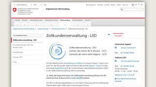 
                            2. Zollkundenverwaltung - UID