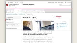 
                            4. Zolltarif - Tares - Eidgenössische Zollverwaltung - Admin.ch