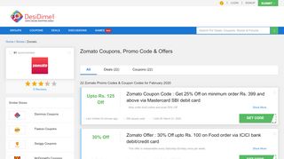 
                            8. Zomato Coupons, Promo Code & Offers | Flat Rs 150 OFF on Food ...