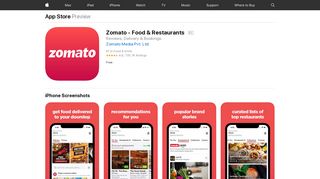 
                            11. Zomato - Food & Restaurants on the App Store - iTunes - Apple