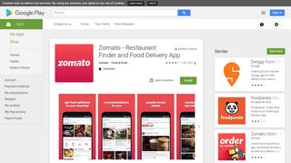 
                            11. Zomato - Restaurant Finder and Food Delivery App – Apps on Google ...