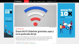 
                            9. Zonas Wi-Fi ChileGob: gratuitas, aquí y en la quebrada del ají