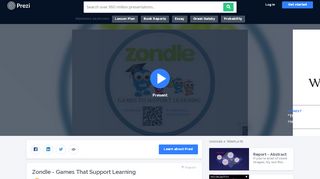 
                            8. Zondle - Games That Support Learning by Heather Sanders on Prezi