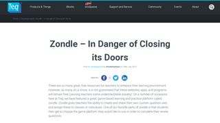
                            11. Zondle - In Danger of Closing its Doors - Teq
