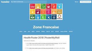 
                            13. Zone Francaise — Health Poster 2018 | PosterMyWall