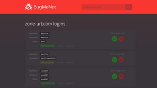 
                            4. zone-url.com logins - BugMeNot