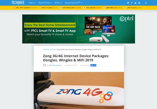 
                            10. Zong 3G/4G Internet Device Packages: Dongles, Wingles & ...