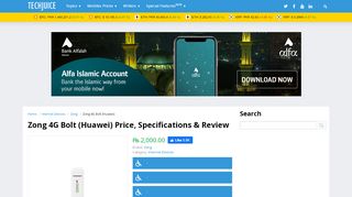 
                            10. Zong 4G Bolt (Huawei) Price and Packages in Pakistan - ...