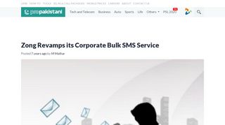 
                            5. Zong Revamps its Corporate Bulk SMS Service - ProPakistani