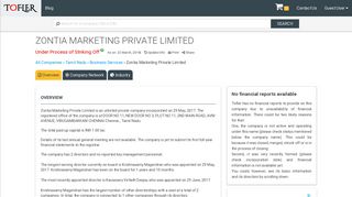 
                            5. Zontia Marketing Private Limited - Financial Reports, Balance Sheets ...