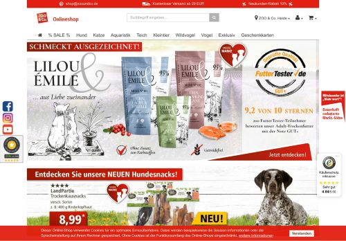 
                            9. ZOO & Co. Onlineshop - Tierfutter, Tierbedarf online kaufen