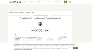 
                            8. Zoodles - gesunde Gemüsenudeln | Chefkoch.de