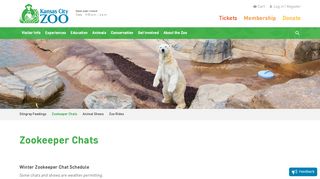 
                            8. Zookeeper Chats | Kansas City Zoo