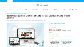 
                            7. Zoolz Cloud Backup: Lifetime of 1.5TB Instant Vault and 1 ...