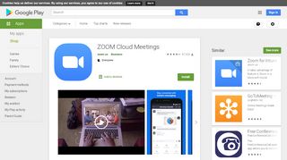 
                            3. ZOOM Cloud Meetings - แอปพลิเคชันใน Google Play