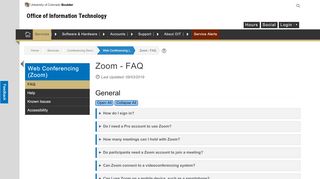 
                            7. Zoom - FAQ | Office of Information Technology