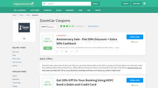 
                            9. ZoomCar Coupons: Rs.1000 OFF Promo Codes, February 2019