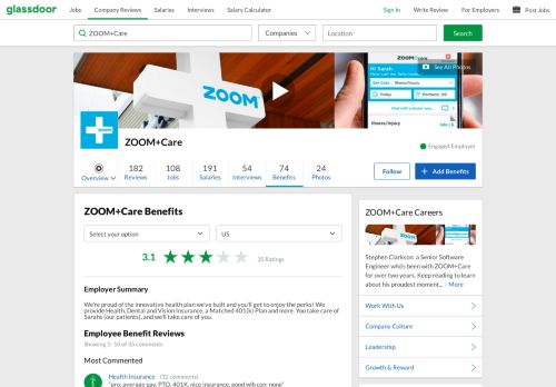 
                            13. ZOOM+Care Employee Benefits and Perks | Glassdoor