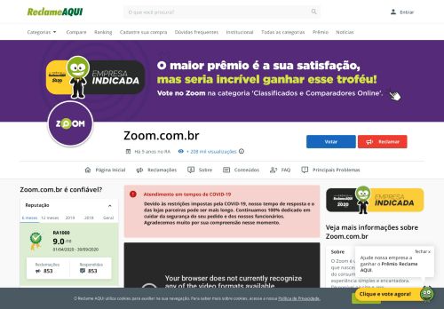 
                            7. Zoom.com.br - Reclame Aqui