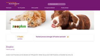 
                            4. zooplus online kaufen & Punkte sammeln | DeutschlandCard