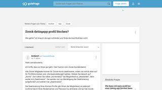 
                            9. Zoosk datingapp profil löschen? (App) - Gutefrage