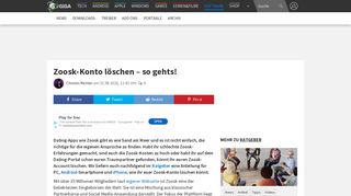 
                            3. Zoosk-Konto löschen – so gehts! – GIGA