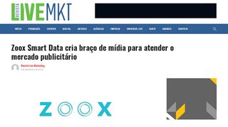
                            12. Zoox Smart Data cria braço de mídia para atender o mercado ...