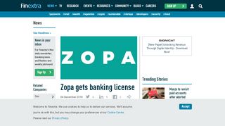 
                            12. Zopa gets banking license - Finextra Research